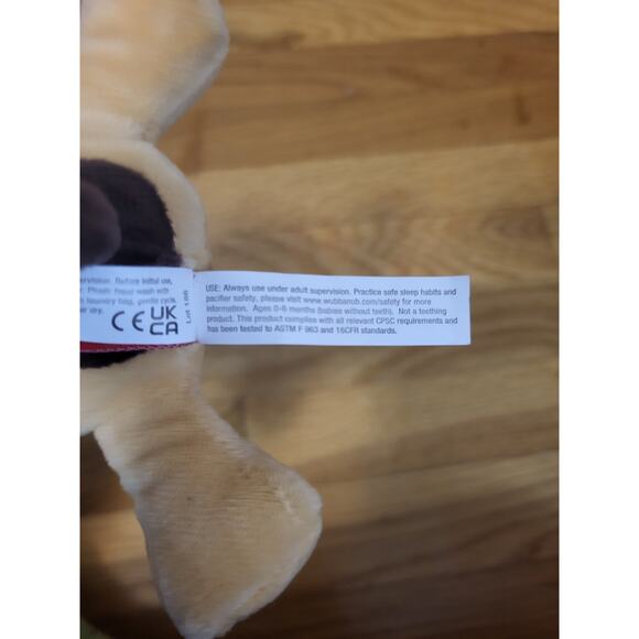 WubbaNub Pacifier Plush Puppy Dog Tan Brown Soothie Baby Stuffed Animal - Picture 5 of 9